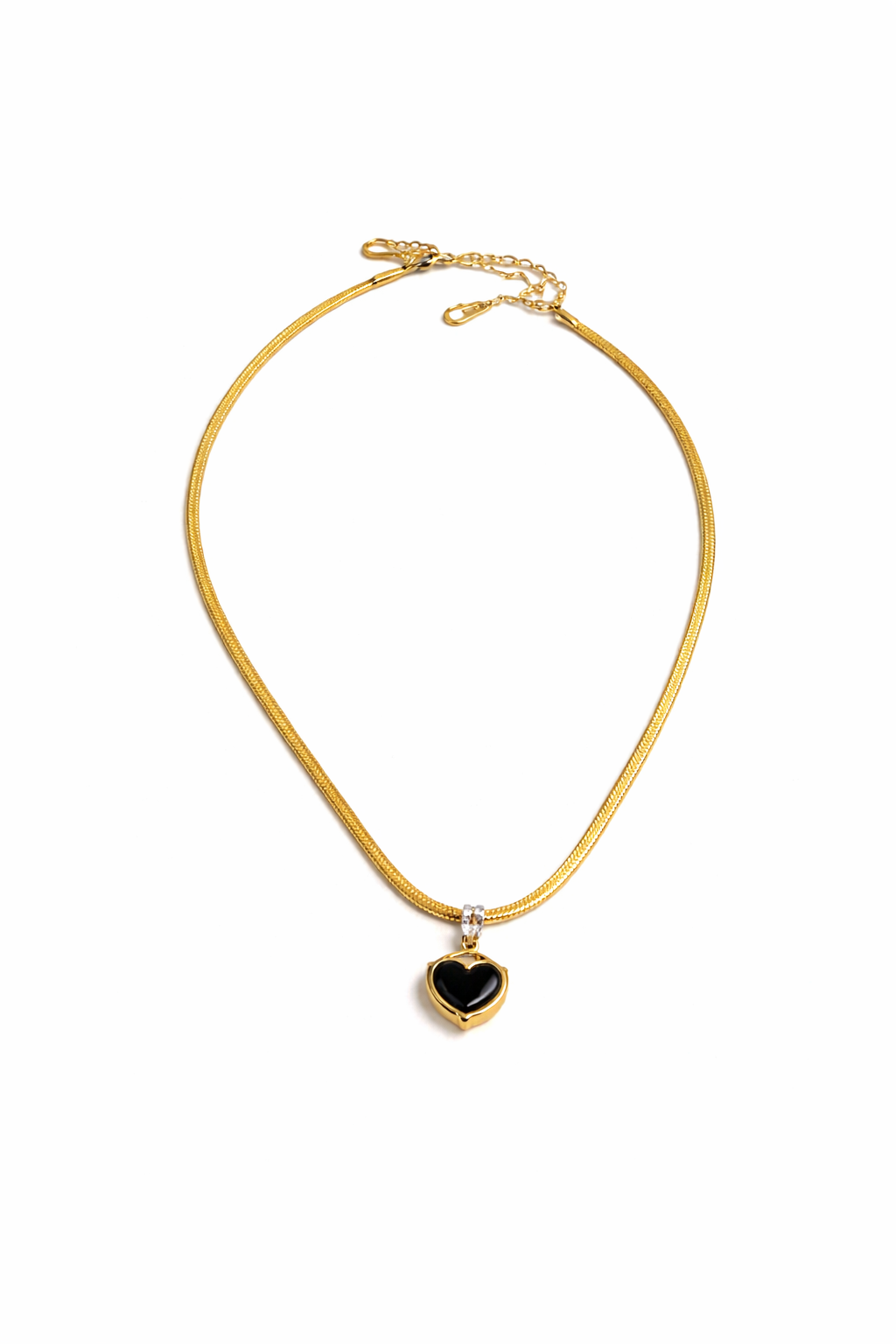 Midnight Heart Gold Necklace