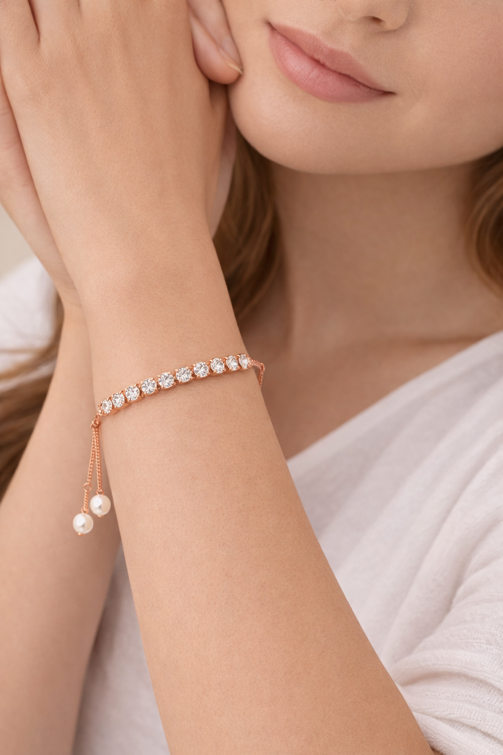 Rose Glow Crystal Bracelet