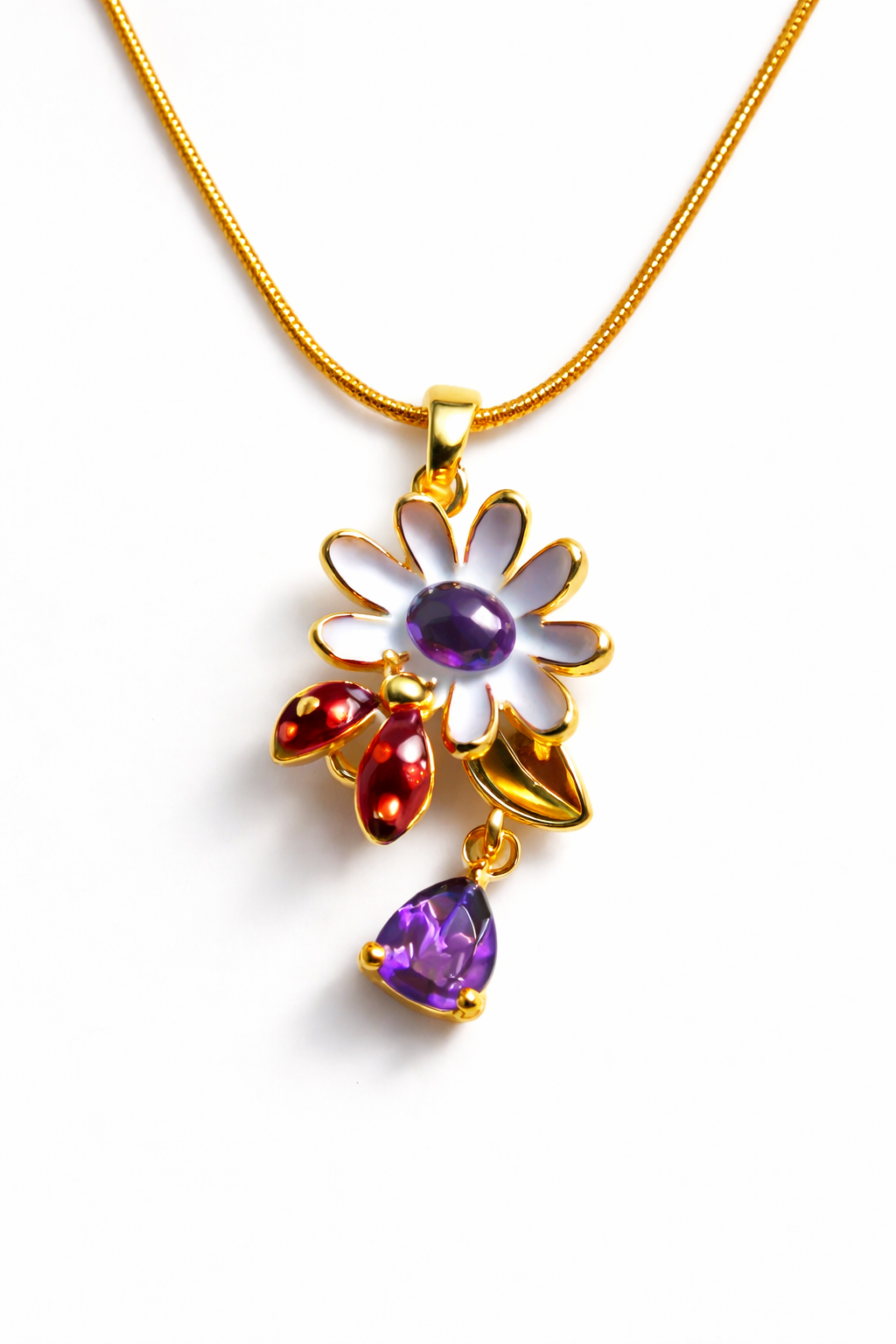 Luna Flora Charm Necklace