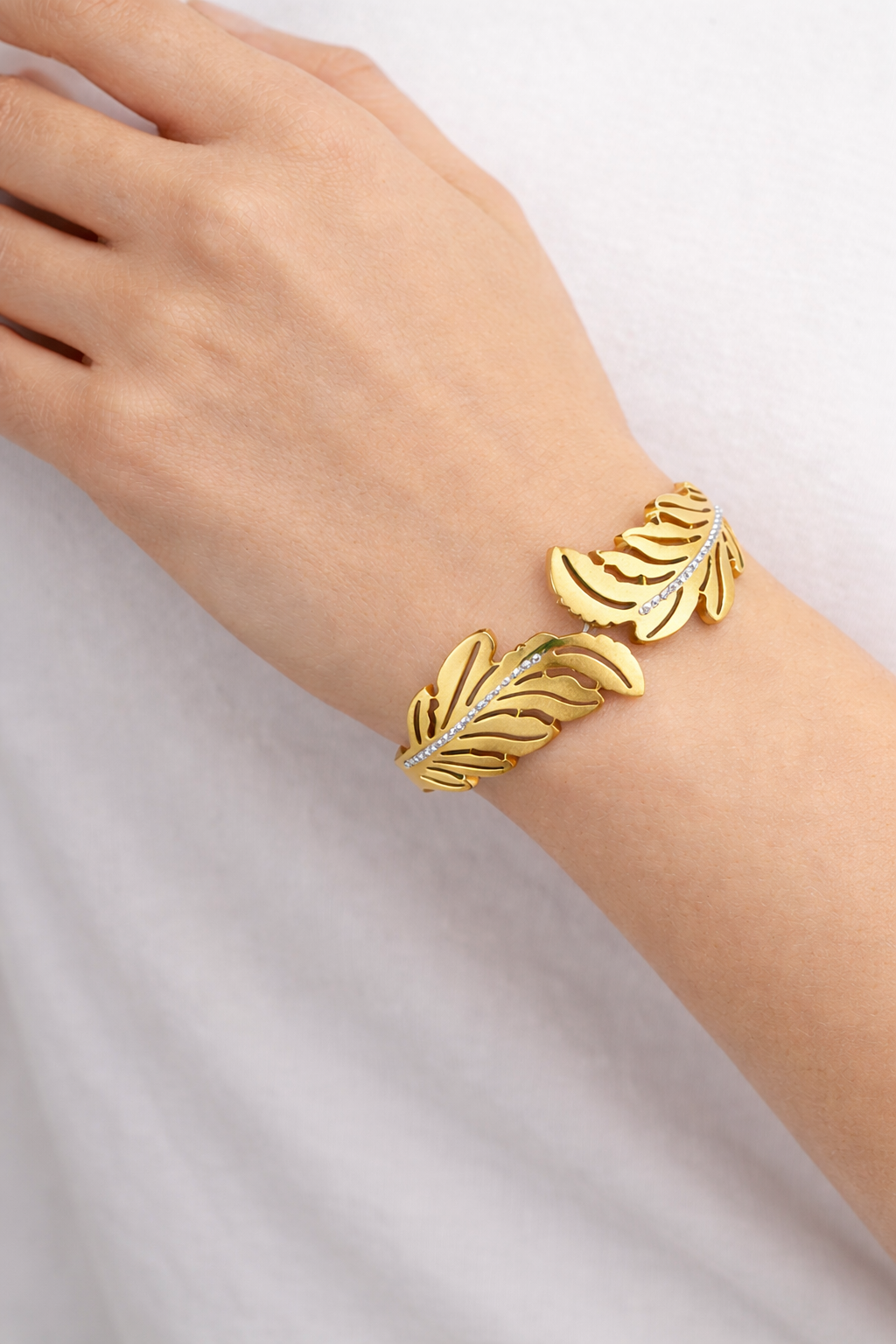 Golden Leaf Anti-Tarnish Bracelet