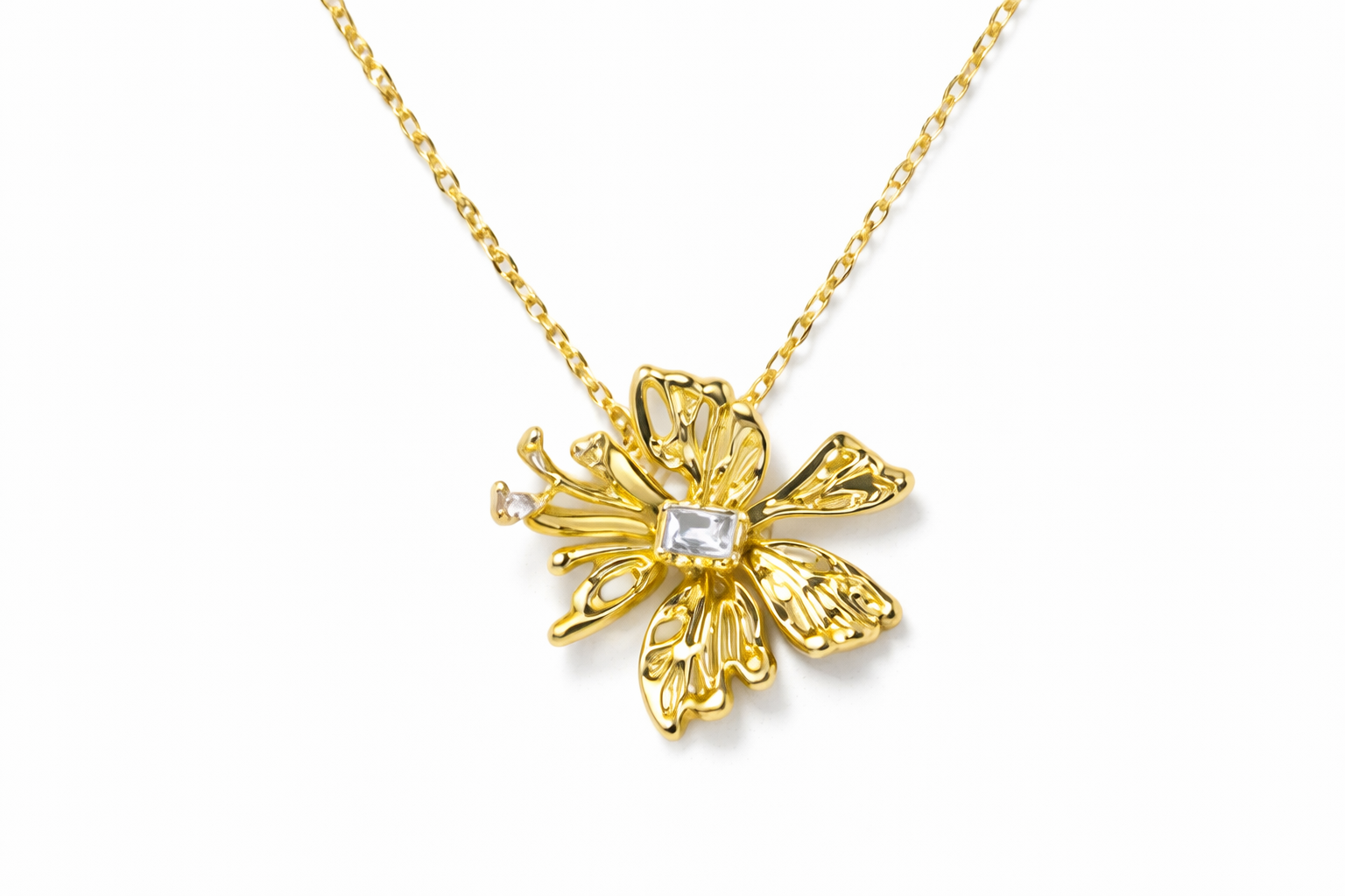 Ethereal Bloom Gold Necklace