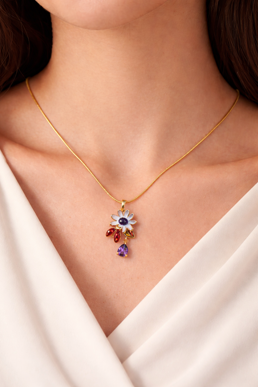 Luna Flora Charm Necklace