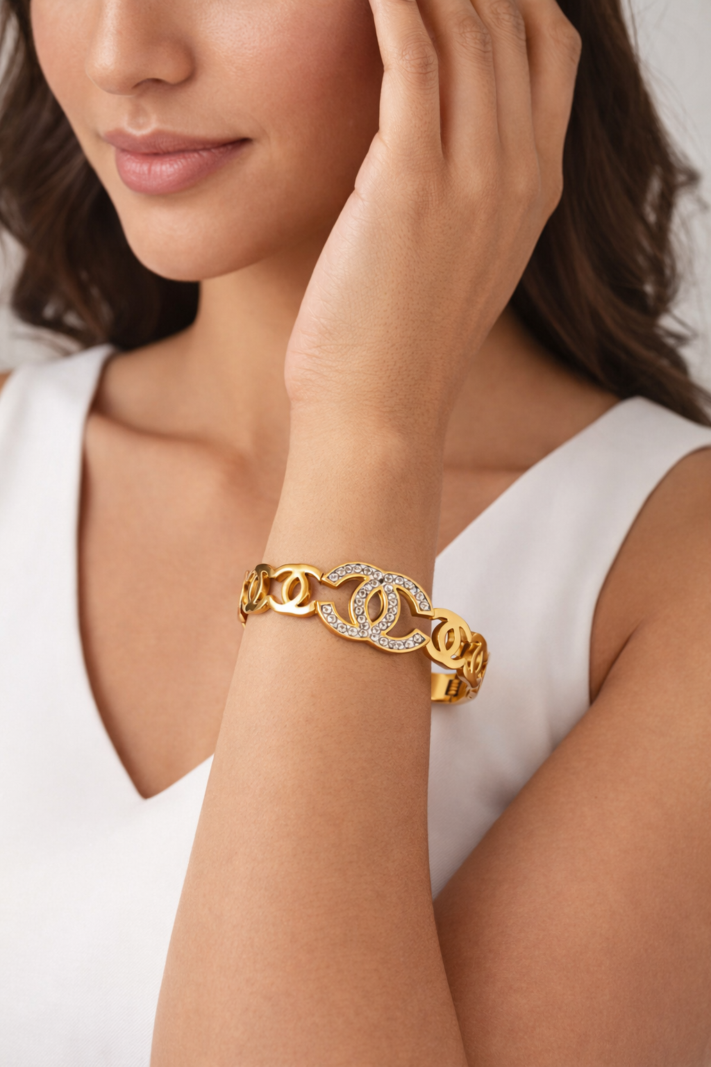 Crystal Luxe  Cuff Bracelet