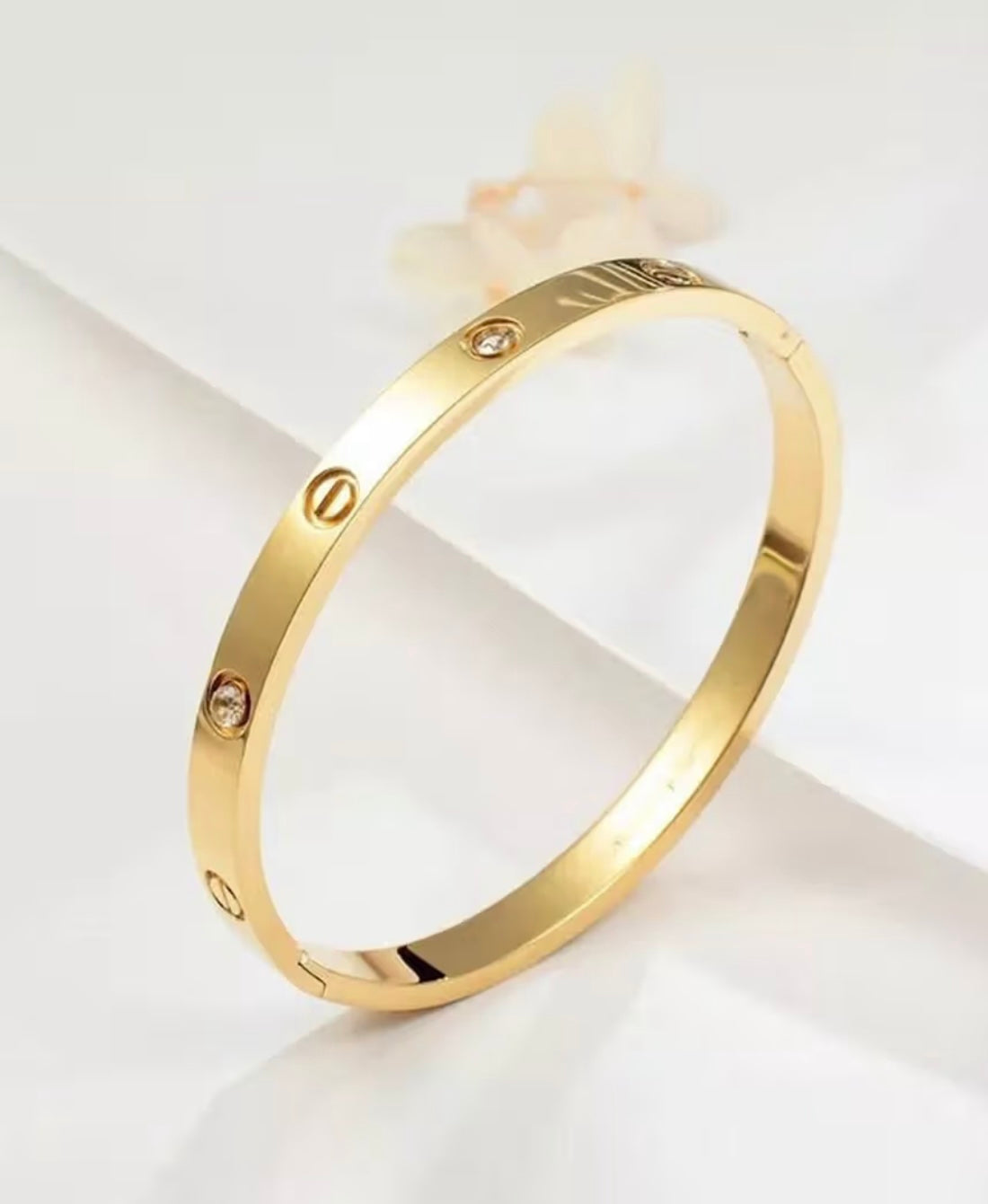 Gold Icon Screw Bangle