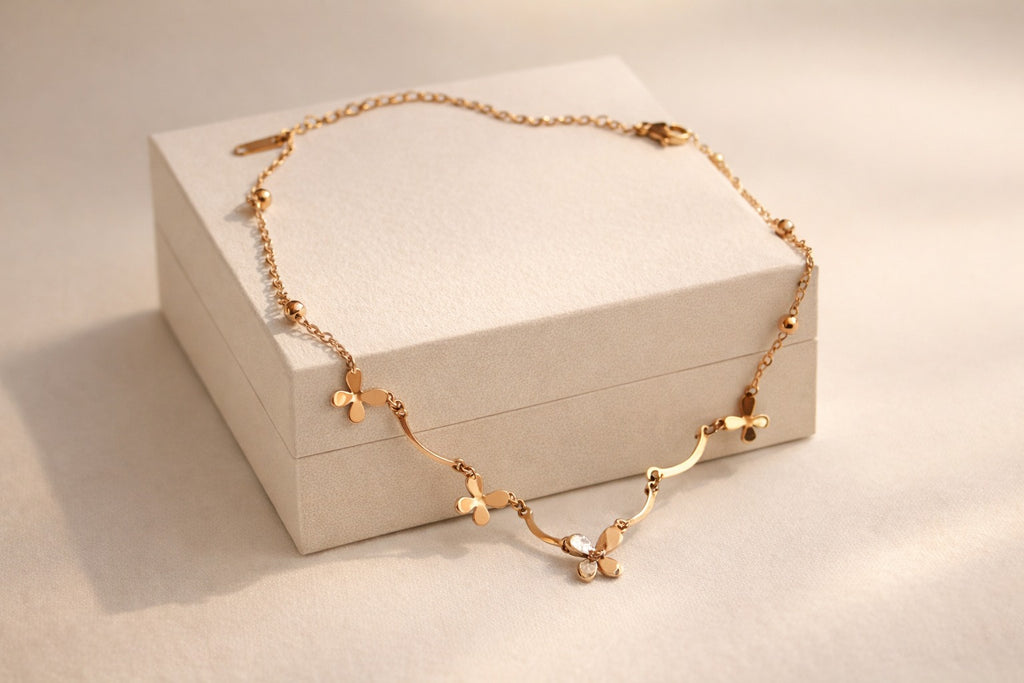 Golden Petal Anti-Tarnish Necklace