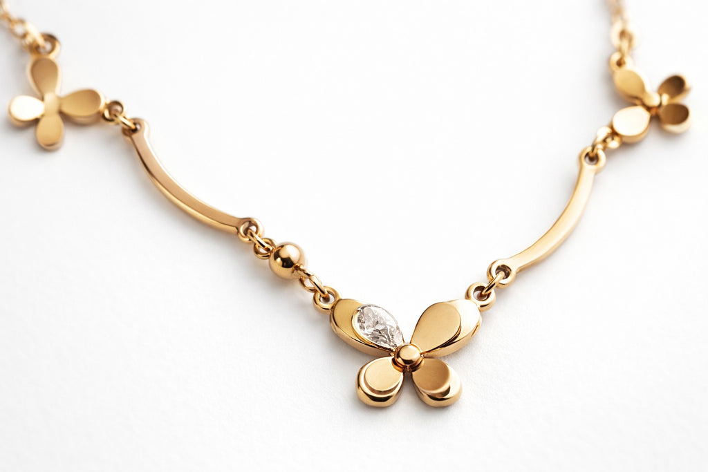 Golden Petal Anti-Tarnish Necklace