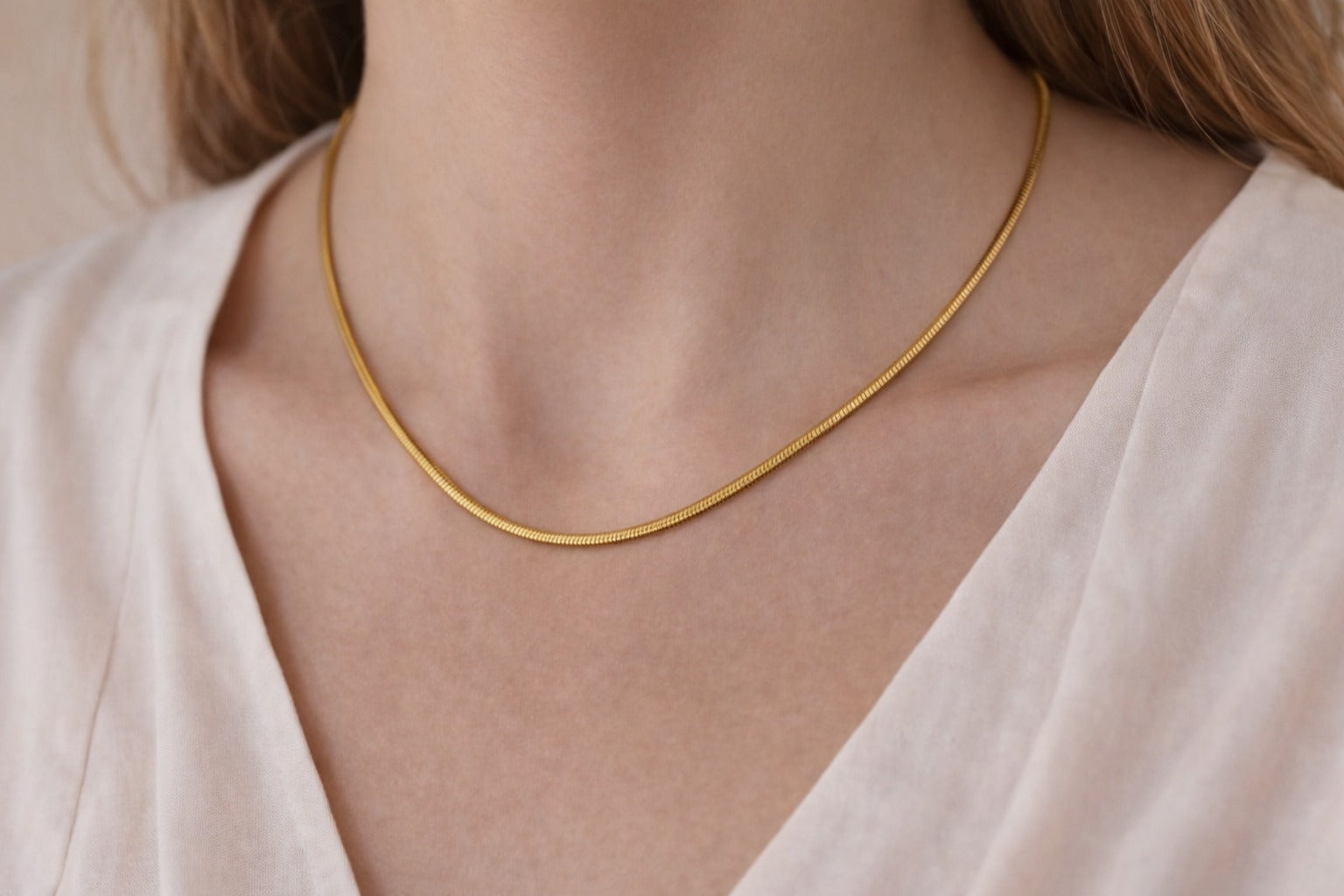 Timeless Gold Snake Chain Necklace(2Mm)