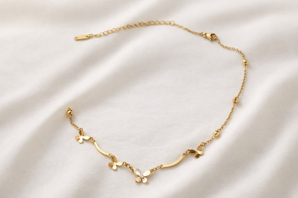 Golden Petal Anti-Tarnish Necklace